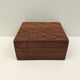 Rectangular wooden box deco in relief 15 cm x 13 cm