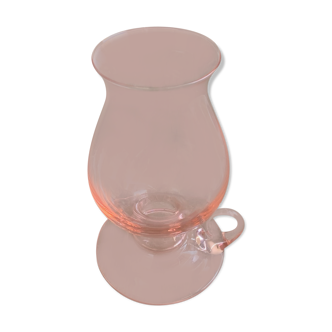 Verre ou une lampe en verre rosé des années 1950