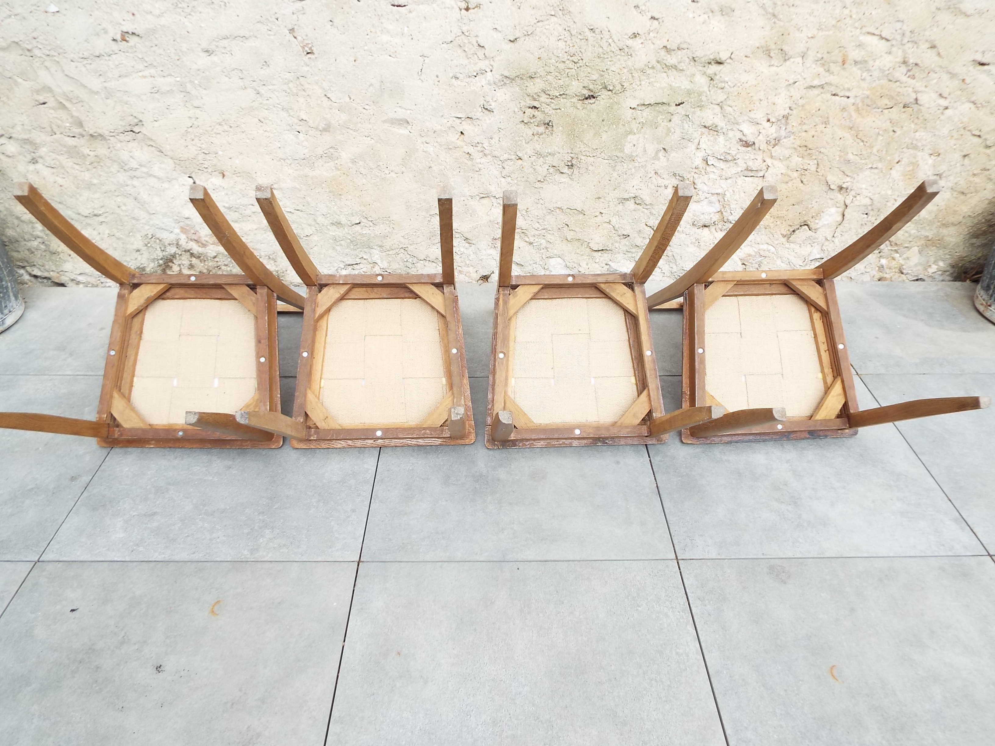 4 art deco style chairs