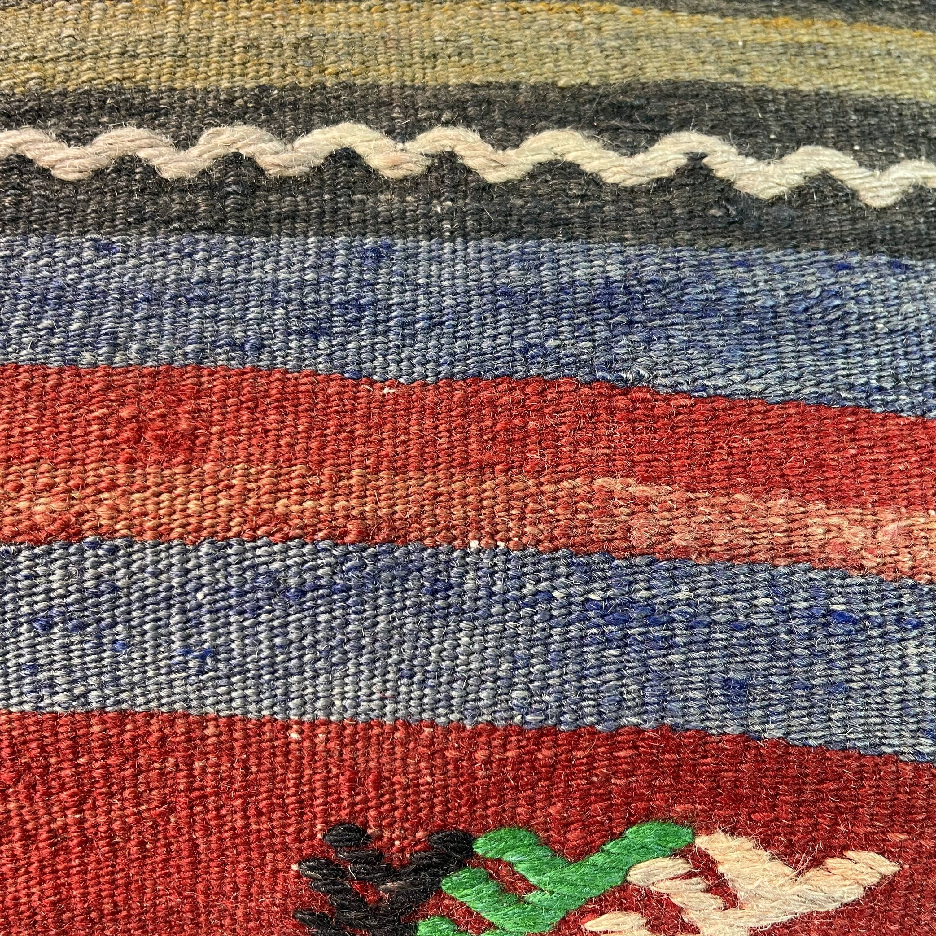 Vintage turkish handmade kilim cushion cover , 30 x 50 cm