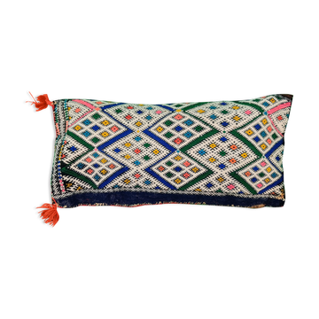 Berber Kilim cushion with 2 pom poms