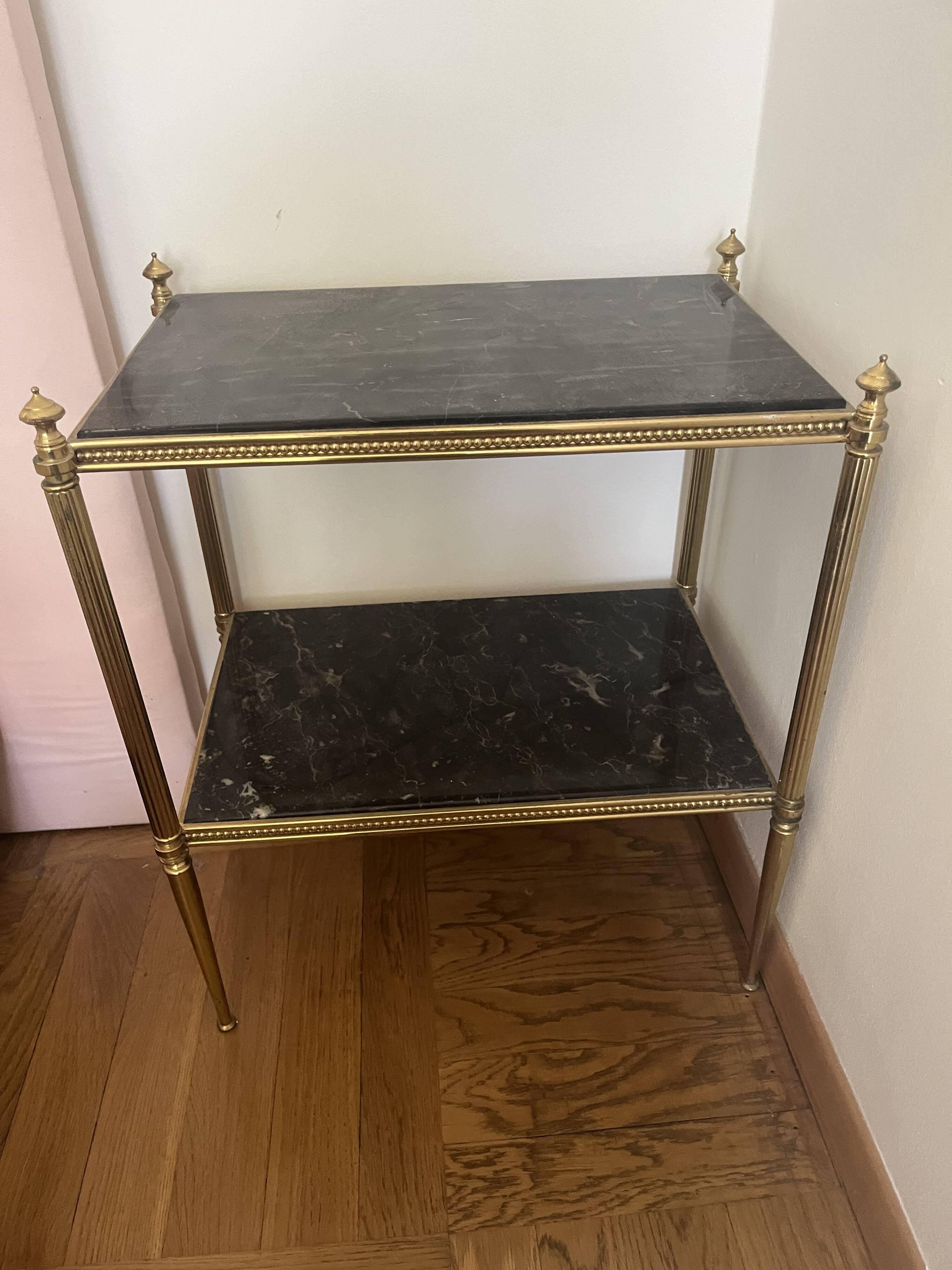 Console in marble and brass