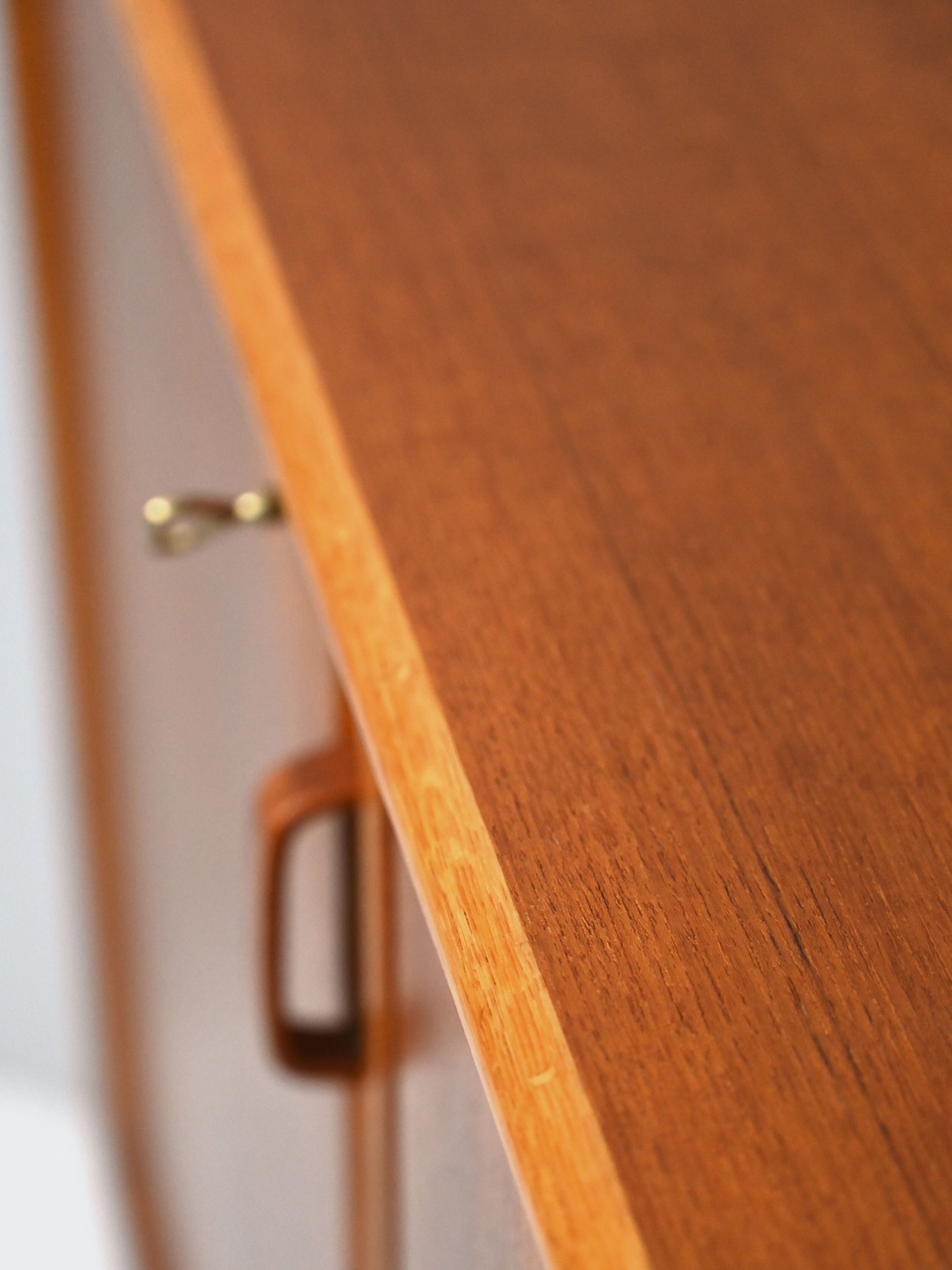 Scandinavian teak highboard with drawers