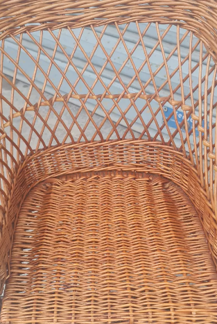 Children's chair in rattan and wicker