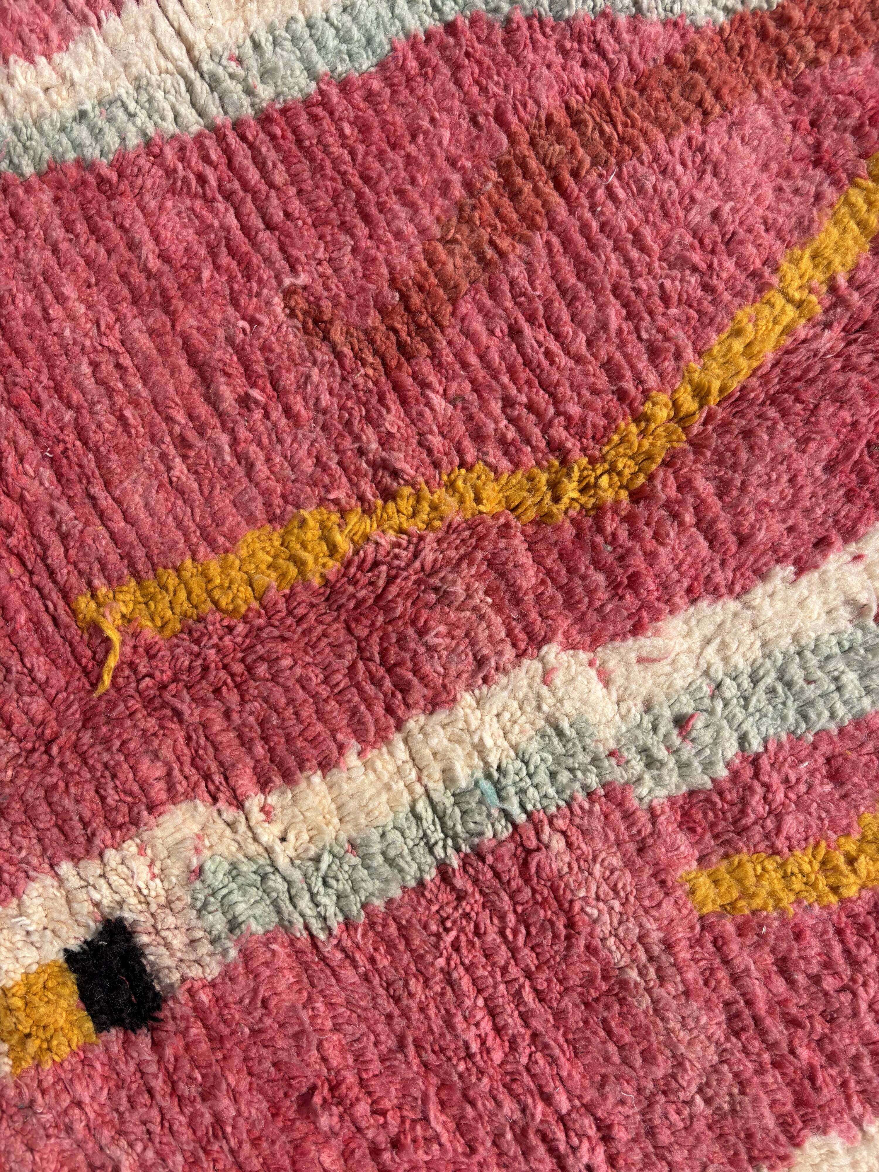 Vintage Boujad wool rug – 160 x 260 cm – Handmade in Morocco