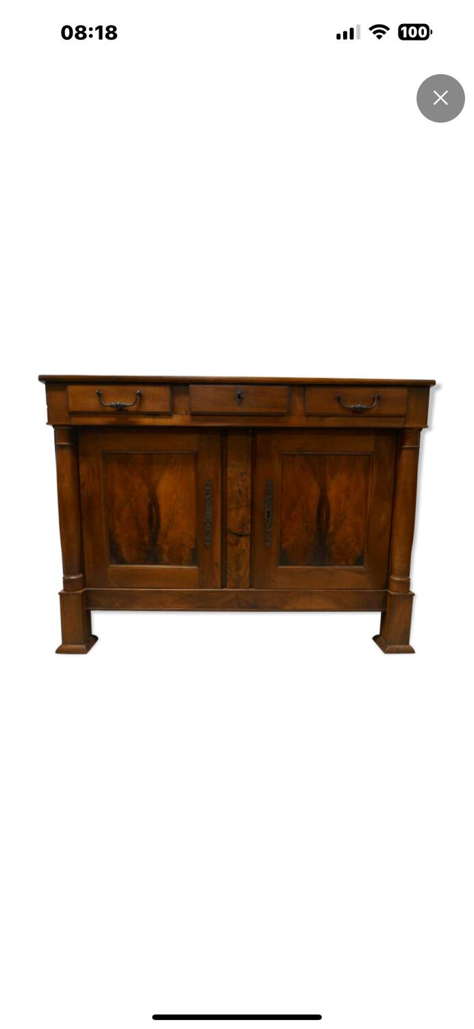 Empire walnut low sideboard