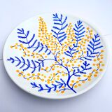 Assiette peinte à la main - Mimosa - fleur