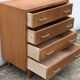 Vintage 1960s chest of drawers with compass foot