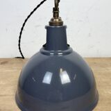 Vintage Industrial Grey Painted Pendant Lamp
