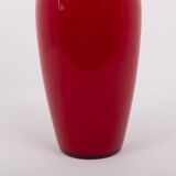 Opalino red vase by Venini