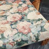 Set of 2 rattan armchairs with a bench.