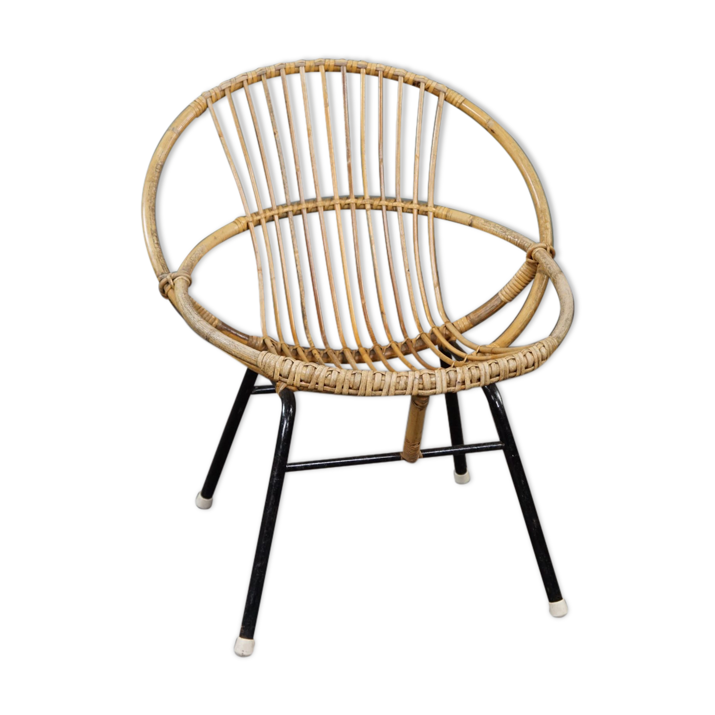 Rattan armchair Dutch Design 1960