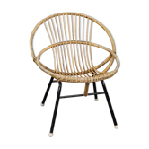 Rattan armchair Dutch Design 1960