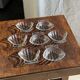 7 vintage shell-shaped bowls in Pyrex glass from France