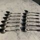 12 soup spoons. Silver-plated. Félix brothers.