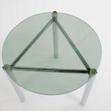 Side table with frame in chrome and glass 1960 s