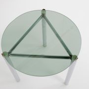 Side table with frame in chrome and glass 1960 s