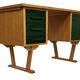 Bureau vintage des années 1960, design de bureau compact