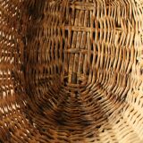 Wicker basket with two oval handles