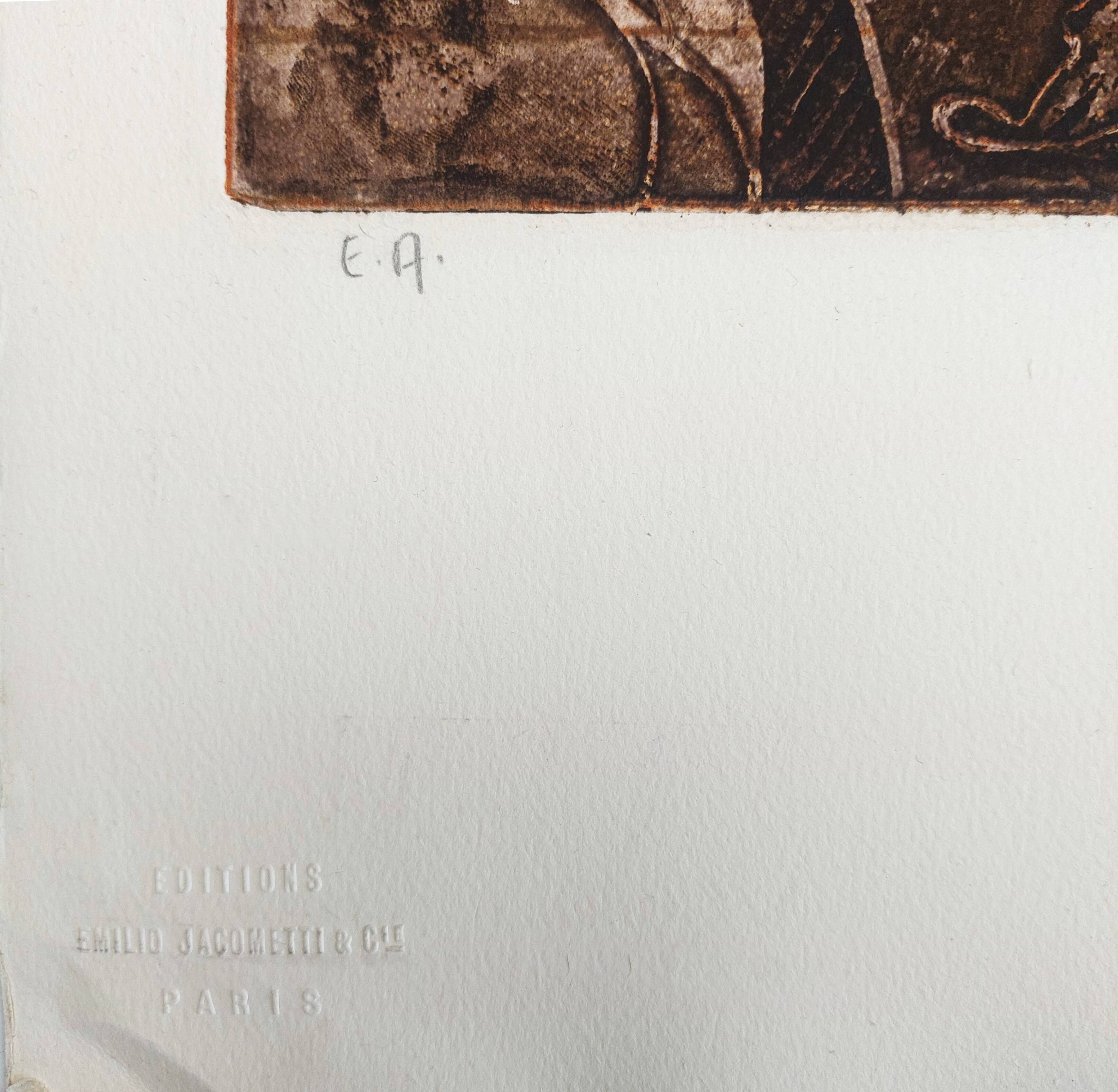Lithograph of "Israel" by Joelle SERVE, signed