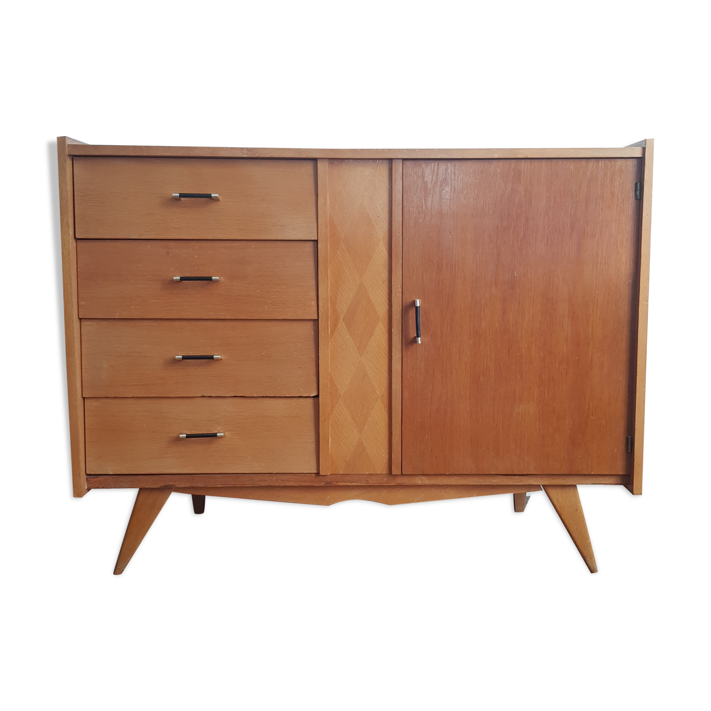 Vintage Scandinavian wooden row