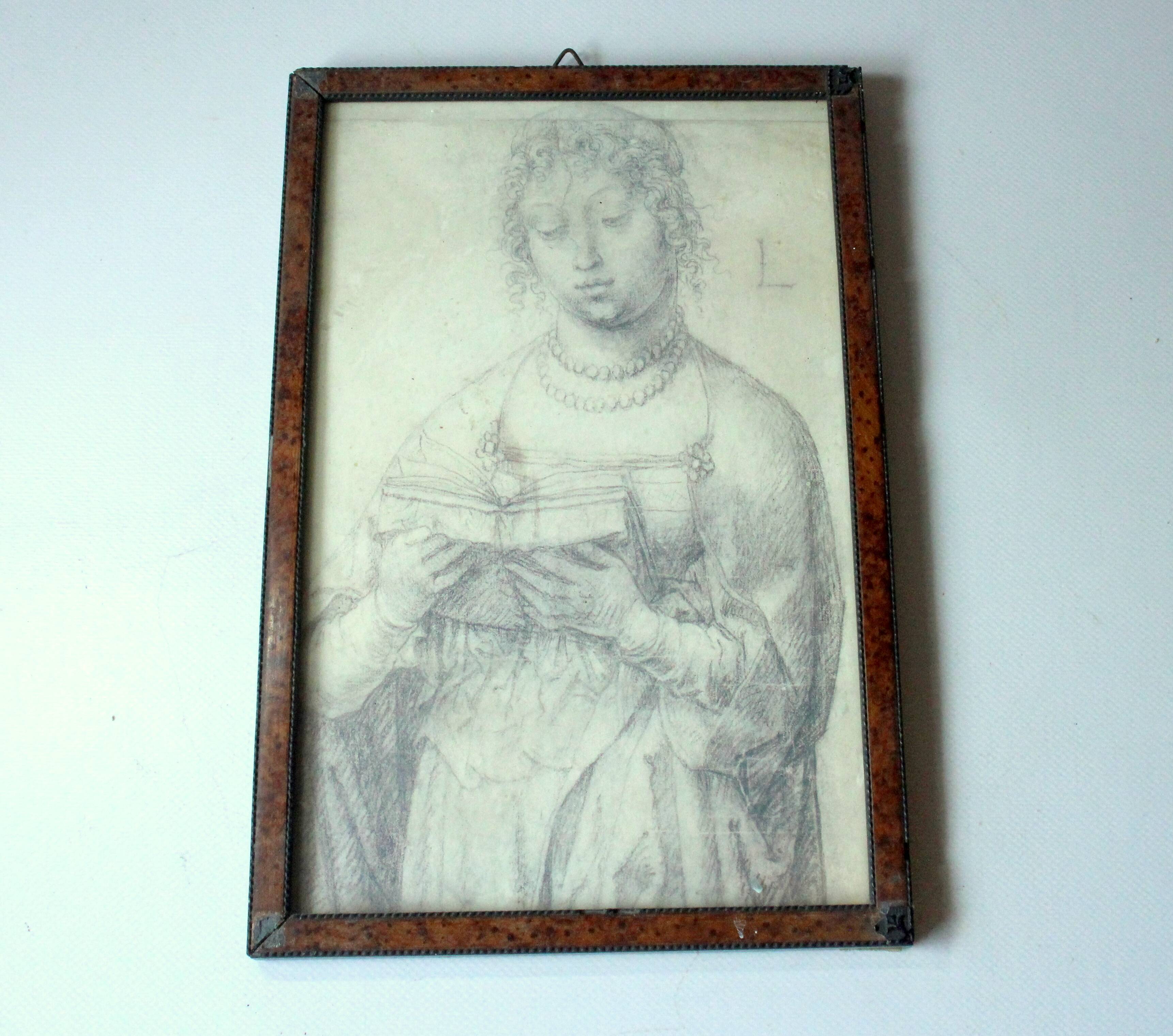 Dessin au crayon romantique antique