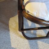 Rare-Vintage - Set of two rattan and bamboo armchairs - reclining armchairs - 80s