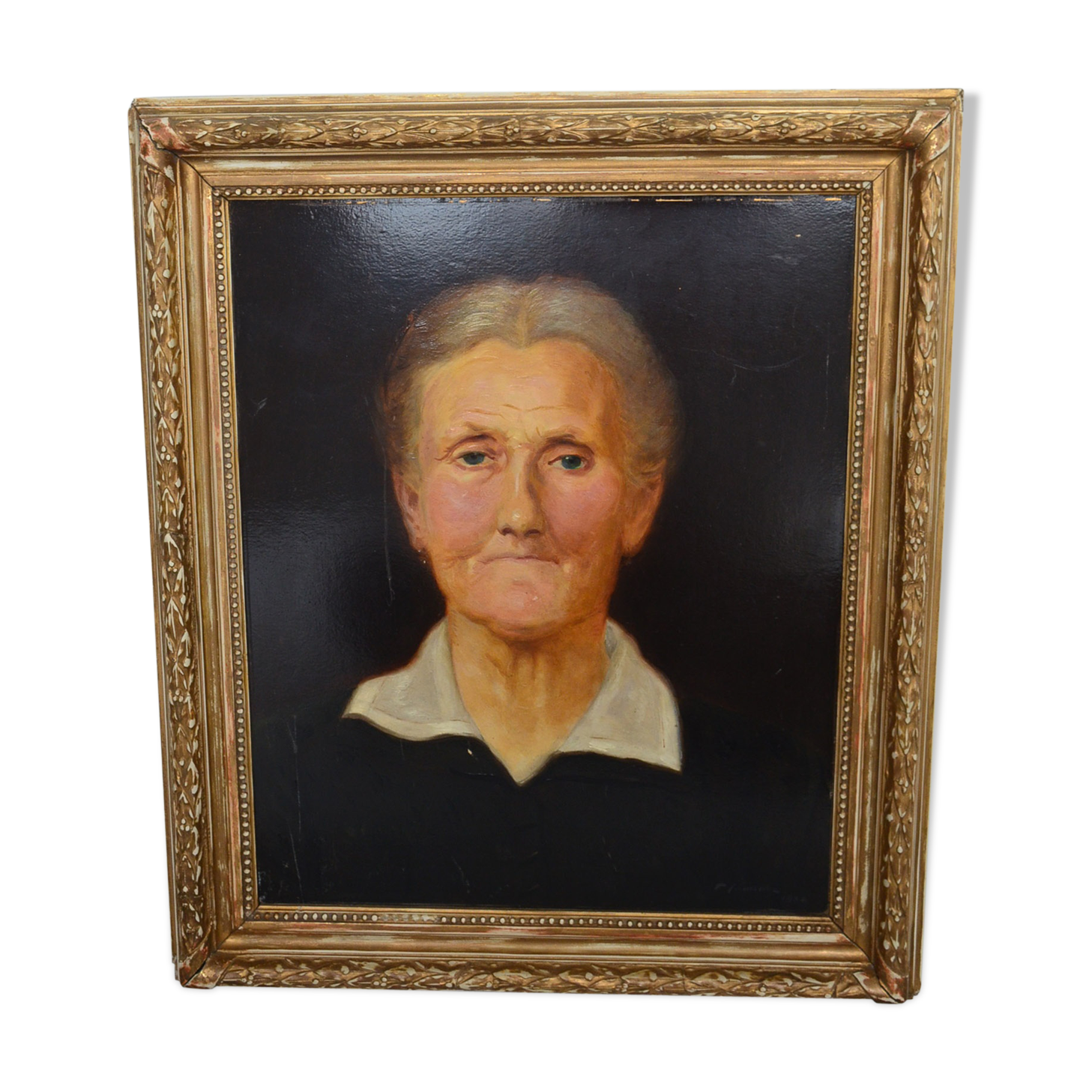 Oil portrait signed by Félix Courché 1934