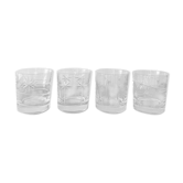 Set of 4 glasses a whisky engraved