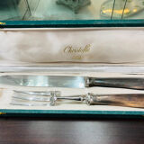 Silver metal cutting service cutlery, CHRISTOFLE, vendome model