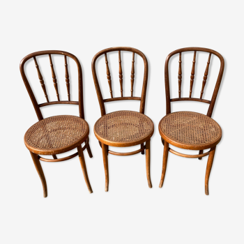 Set de 3 chaises bistrot J&J Kohn