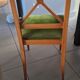 6 Chaises bois assise velours vert