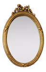 Oval mirror in gilded wood, 31x21 cm