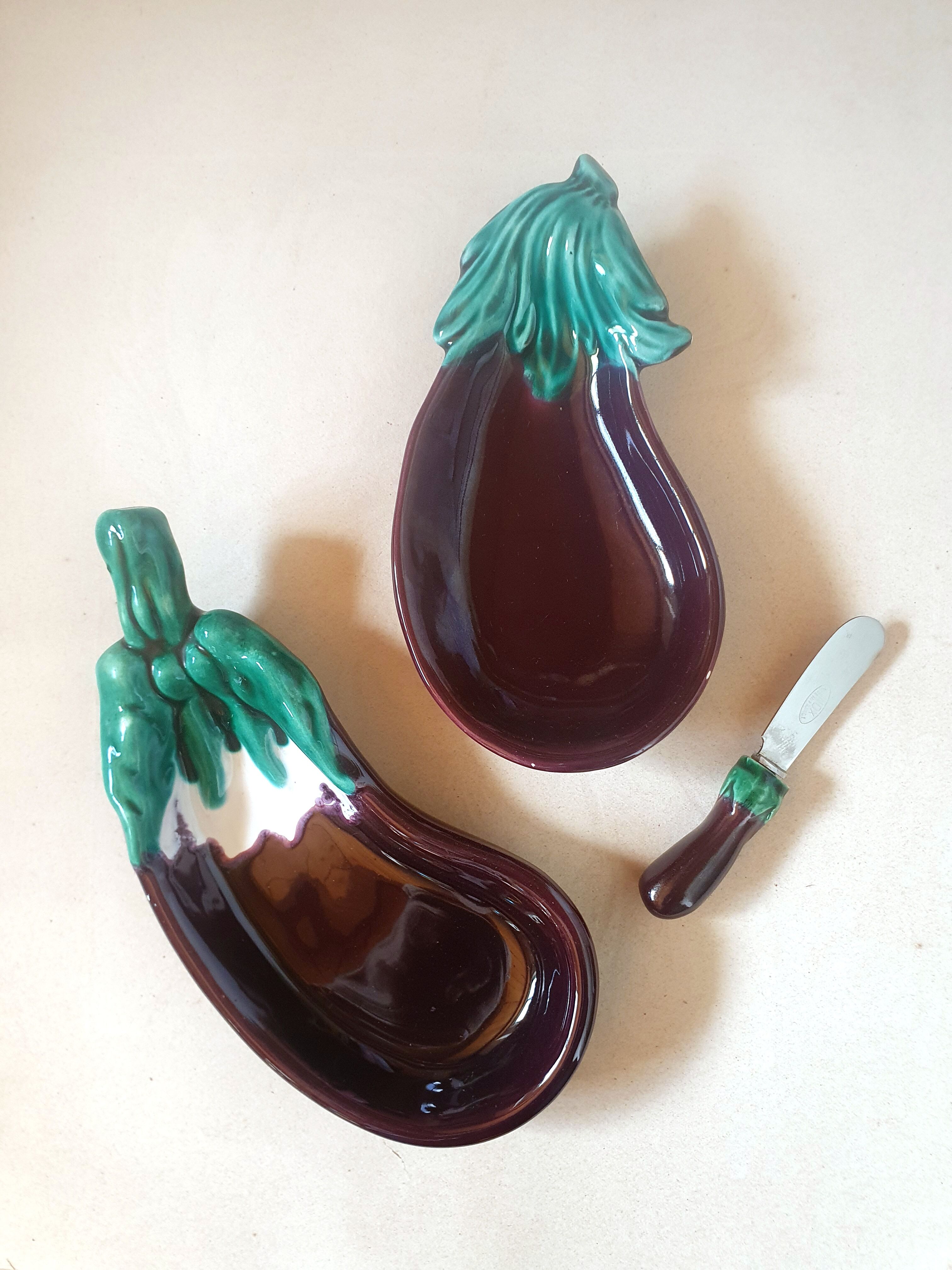 Eggplant set in slurry