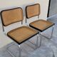 Paire de chaises b32 de Marcel Breuer en cannage