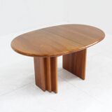 Vintage Danish oval dining table solid teak 1960s Burchardt-Nielsen Møbelfabrik
