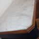 Commode en chêne et marbre gris, France XIXème