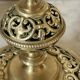 pair of openwork gilded brass candlesticks from the 19th century