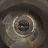 Set of two champagne glasses, crystal, Lalique France, angel model.