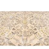 7x10 Turkish Oriental Pattern Light Yellow & Brown Vintage Rug, 215x320Cm