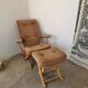 Relax armchair and its velvet ottoman from the 70s /80
