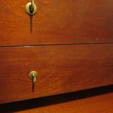 Rare - 6 drawer chest of drawers - mahogany - Louis xvi style - spinning top feet