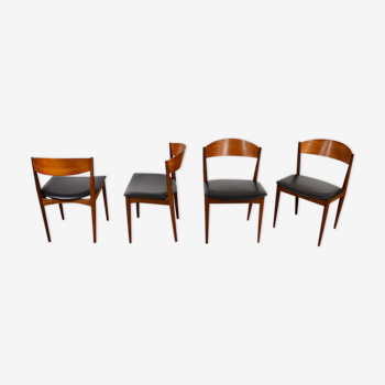 4 vintage scandinavian chairs in teak jydsk mobelindustri 1960