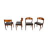 4 vintage scandinavian chairs in teak jydsk mobelindustri 1960