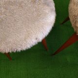 Pair of seventies chairs with compass feet