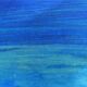 'blue soul' - vintage mid century abstract framed oil painting
