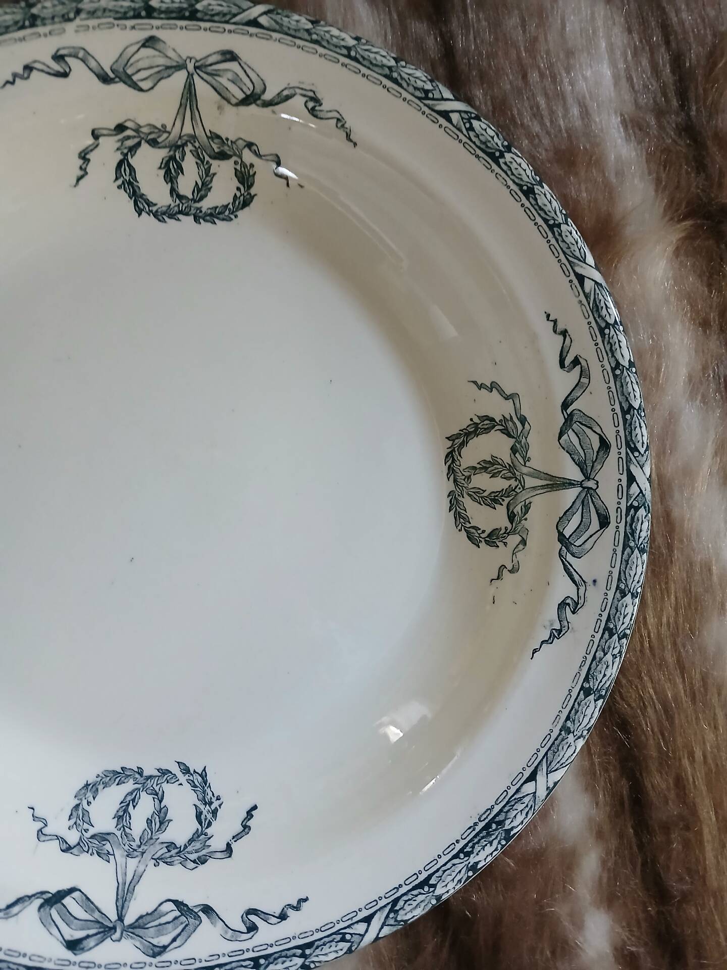 Old hollow dish made of Salins ironstone.