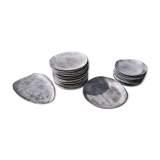 Service model Twilight by the manufacture of Niderviller 12 flat plates and two dishes