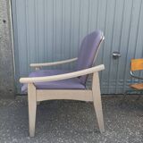 Old armchair heater wood beech design