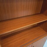 Vintage Scandinavian style storage bookcase in melamine and teak from the 60s